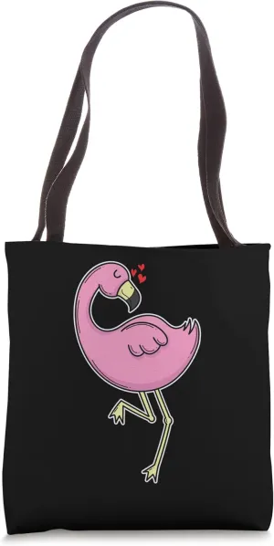 Flamingo in Love on one Leg Tote Bag