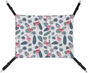 Flamingos Hanging Cat Bed Soft Breathable Pet Hammock for Cage Pet Sleeper for Kitten Ferret Puppy Rabbit