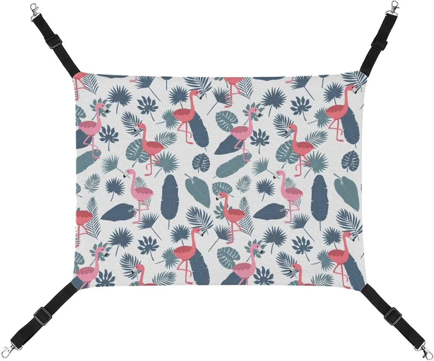 Flamingos Hanging Cat Bed Soft Breathable Pet Hammock for Cage Pet Sleeper for Kitten Ferret Puppy Rabbit