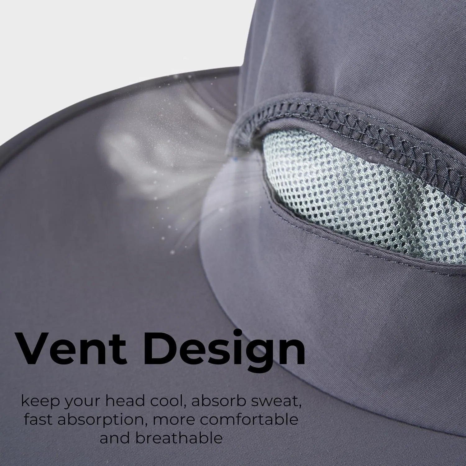 Flammi Mosquito Net Hat Safari Hat UPF 50  Sun Protection Boonie Hats for Men with Neck Flap Fishing Hiking Hat for Men/Women