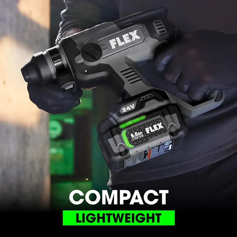 FLEX 24V Brushless Cordless 7/8-Inch SDS Plus 1.3 Ft-Lbs Torque Rotary Hammer Tool Only, Battery and Charger Not Included - FX1531-Z