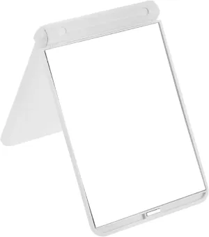 Foldable LED Lighted Handheld Makeup Mirror Compact Two Sided Design for Travel Illuminates Your Face at Night Portable Makeup Mirror with Chic Style and Easy Carrying
