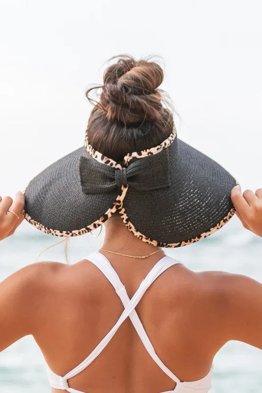 Foldable Leopard Foldable Bow Visors