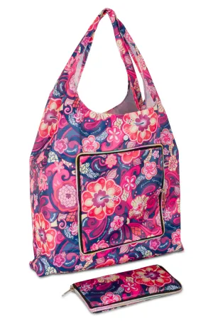 Foldable Shopping Bag | Purple Pink Bouquet | 0999ZZ