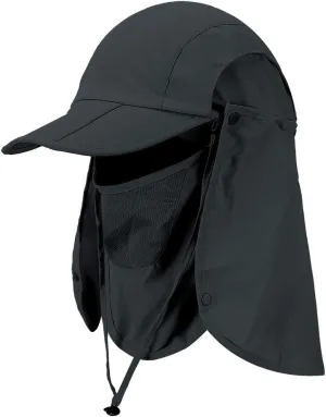Foldable Sun Cap, Fishing Hats, UPF 50  Protection Caps with Face Mask Neck Flap