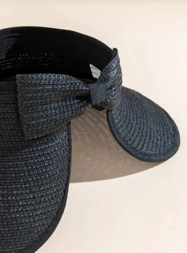 Foldable Wide Brim Bow Visor Sun Hat