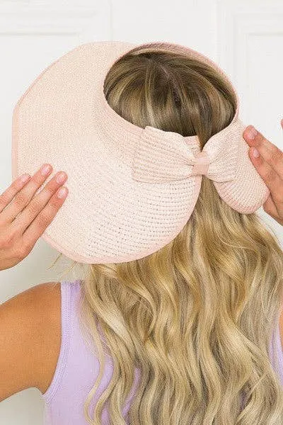Foldable Wide Brim Bow Visor Sun Hat