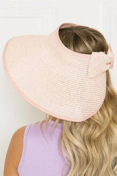 Foldable Wide Brim Bow Visor Sun Hat