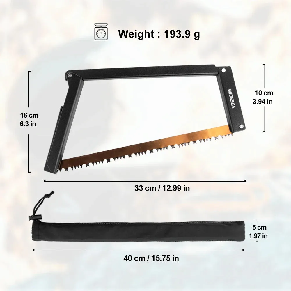 Folding Camping Saw with 32cm Manganese Blade: Portable and Foldable Logging Tool for Outdoor Wood Branches