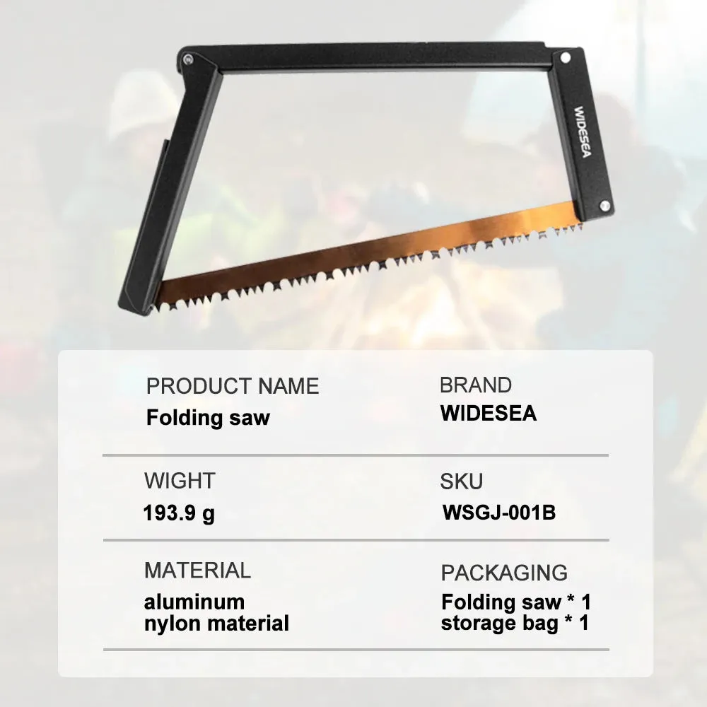 Folding Camping Saw with 32cm Manganese Blade: Portable and Foldable Logging Tool for Outdoor Wood Branches