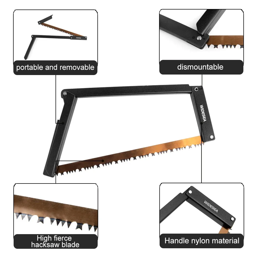 Folding Camping Saw with 32cm Manganese Blade: Portable and Foldable Logging Tool for Outdoor Wood Branches