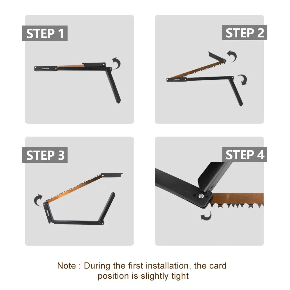 Folding Camping Saw with 32cm Manganese Blade: Portable and Foldable Logging Tool for Outdoor Wood Branches