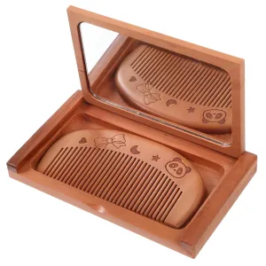Folding Mirror with Comb Portable Handheld Compact Small Mirror Travel-friendly Design for Makeup and Hairstyles for Women and Girls