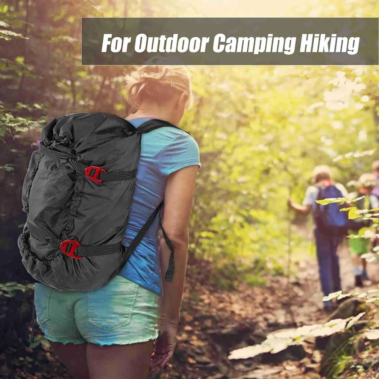 Folding Rock Climbing Rope Bag, Arborist Throw Bag with Foldable Tarp for Outdoor Camping Hiking Strap (Black)