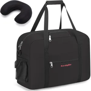 For Spirit, American Airline, Frontier 18X14X8 Inches Personal Item Under Seat Duffel Bag With Air Pillow And USB Port (Black)