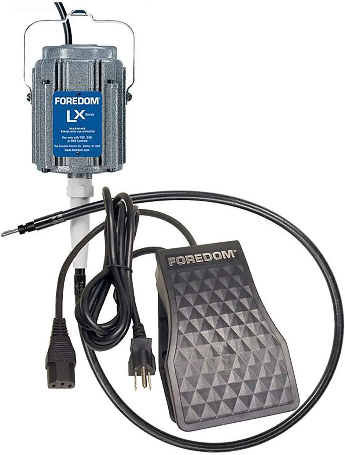 Foredom M.LX-TXR M.LX Hang-Up Motor with TXR-1 Plastic Foot Pedal Speed Control, 115v