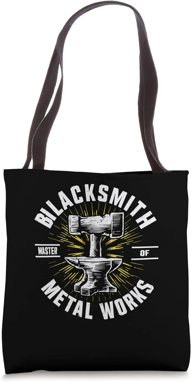 Forge Anvil Forging Blacksmith Hammer Blacksmithing Tote Bag