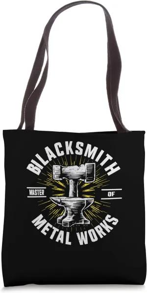 Forge Anvil Forging Blacksmith Hammer Blacksmithing Tote Bag