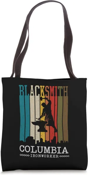 Forging Blacksmith Vintage Columbia Missouri Ironworker Tote Bag