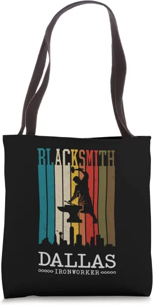 Forging Blacksmith Vintage Dallas Texas Funny Ironworker Tote Bag