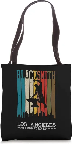 Forging Blacksmith Vintage Los Angeles California Ironworker Tote Bag