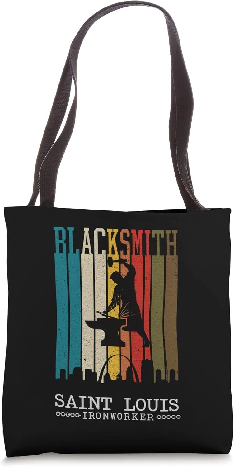 Forging Blacksmith Vintage Saint Louis Missouri Ironworker Tote Bag