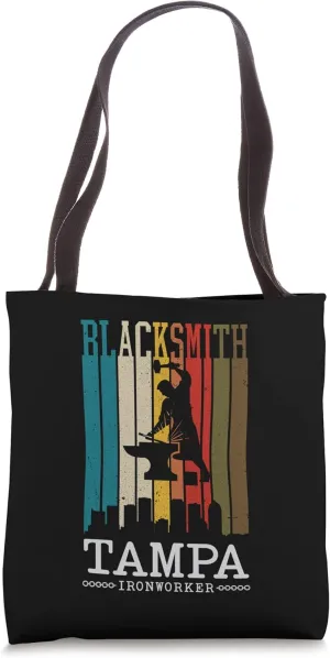 Forging Blacksmith Vintage Tampa Florida Funny Ironworker Tote Bag