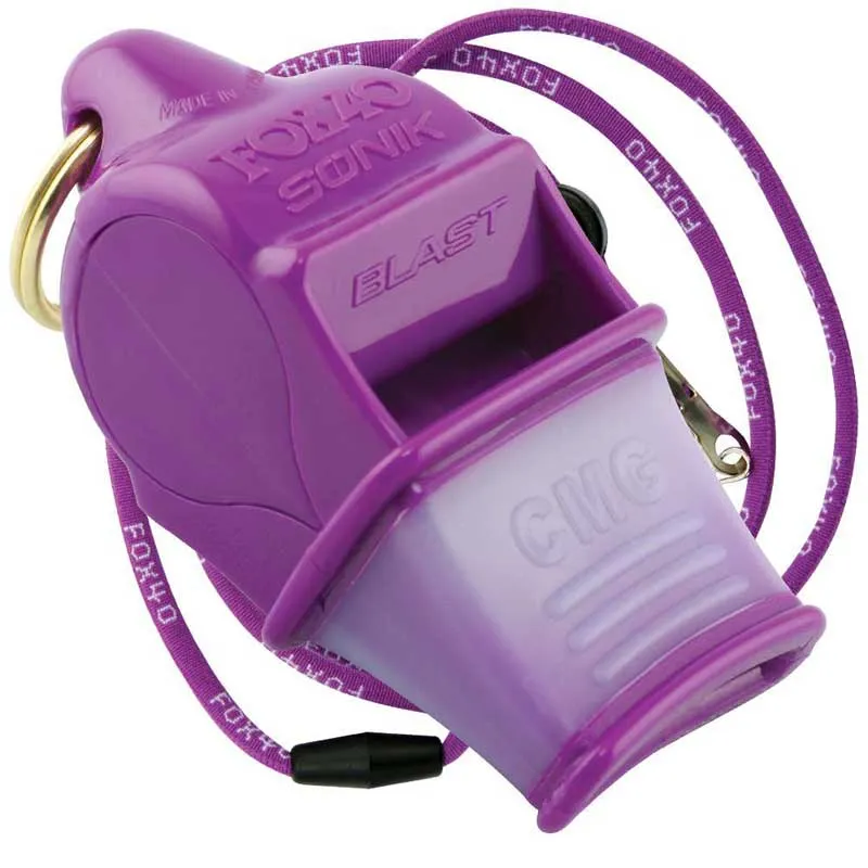 Fox 40 Sonik Blast Pealess Whistle w/ Lanyard