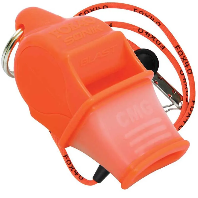Fox 40 Sonik Blast Pealess Whistle w/ Lanyard