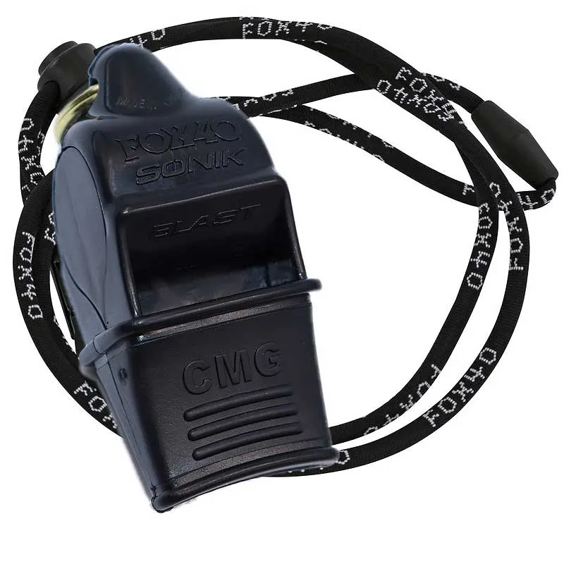 Fox 40 Sonik Blast Pealess Whistle w/ Lanyard