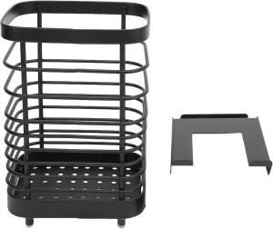 Frame Side Hanging Basket Stainless Steel Table Side Chopstick Holder Storage Basket for Snow Peak IGT CK-149 CK-150 CK-902 CK-903 CK-904 (Black)