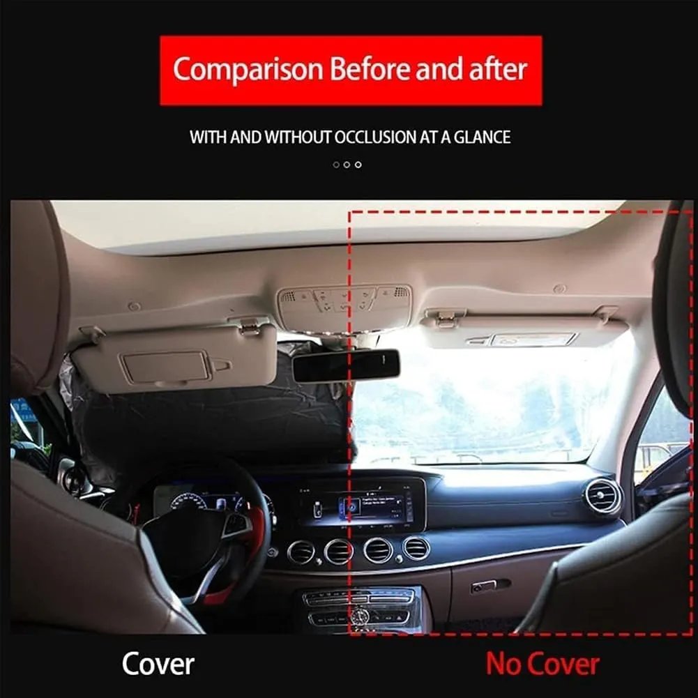 Front Window Sun Shade for Isuzu MU-X 2015-2020, Car Windshield Sunshades UV Blocking Protector Heat Reduction Windscreen Cover Interior Accessories,E/165 * 95
