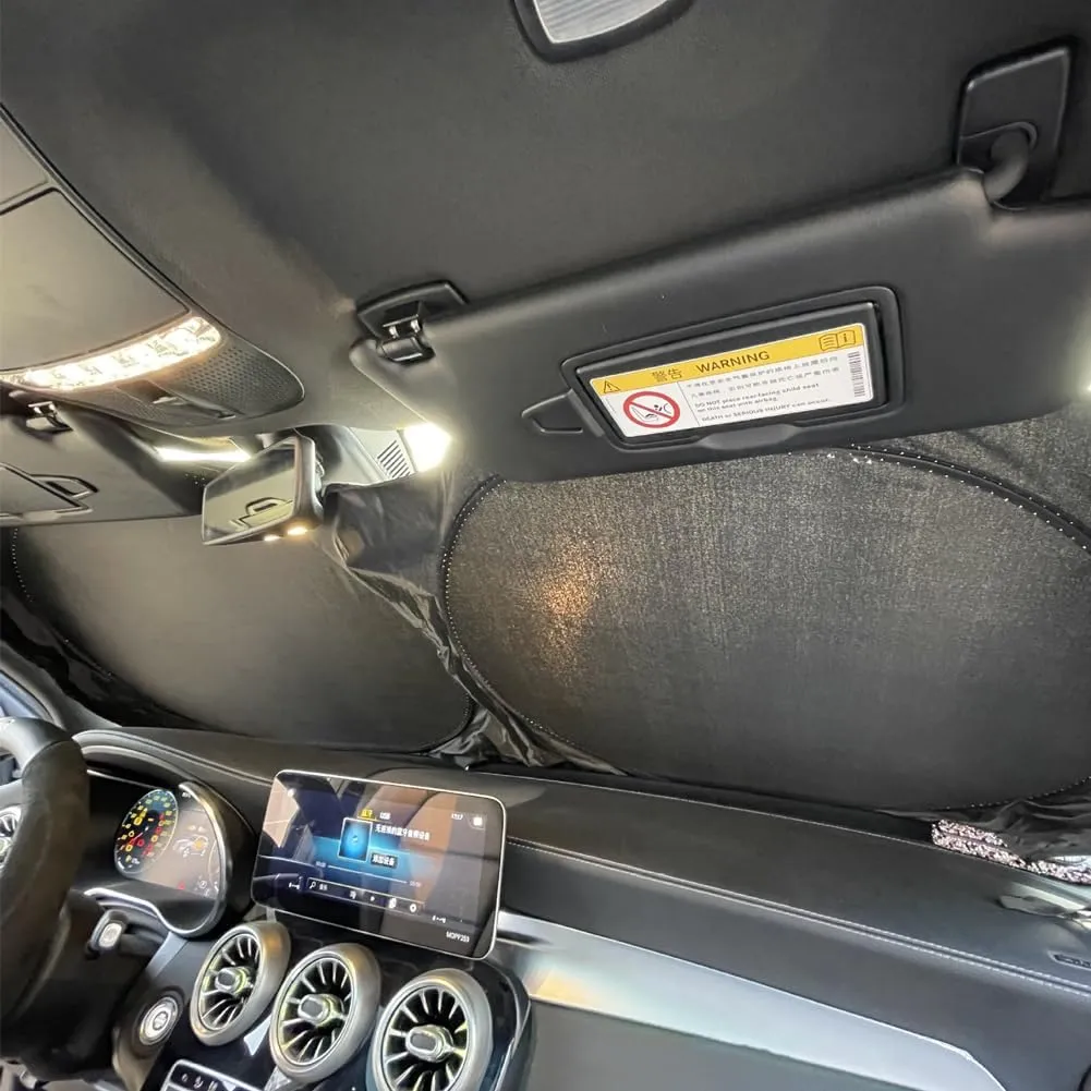 Front Window Sun Shade for Isuzu MU-X, Car Windshield Sunshades UV Blocking Protector Heat Reduction Windscreen Cover Interior Accessories,E/165 * 95