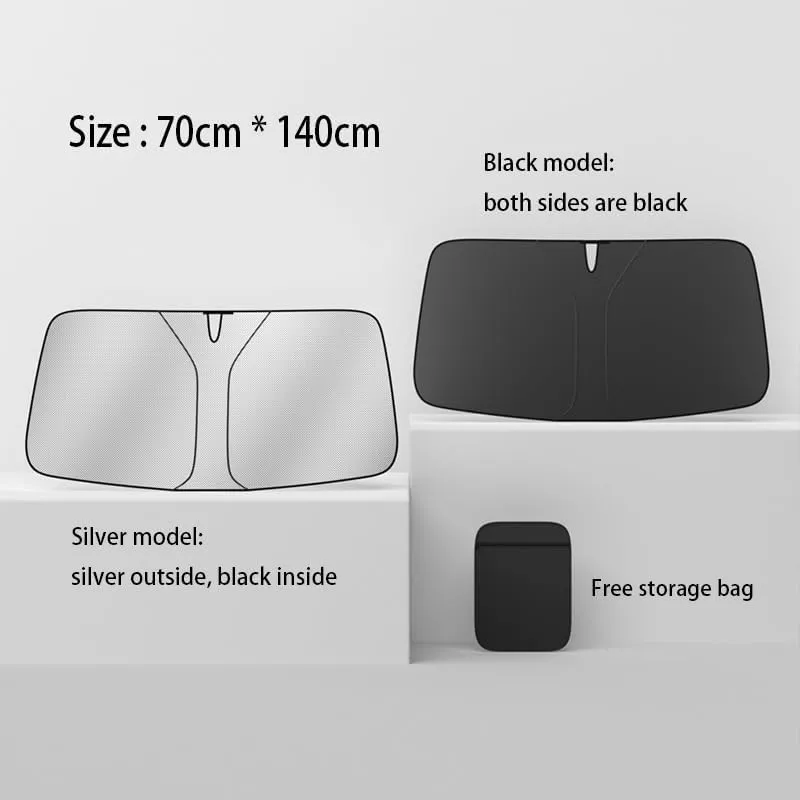 Front Window Sunshade Sun Visor for Renault Scenic III XMOD 2013-2016, Car Windshield Sun Shade Foldable Front Windshield Shade for Sun,Silver
