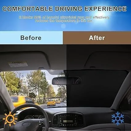 Front Window Sunshade Sun Visor for Renault Scenic III XMOD 2013-2016, Car Windshield Sun Shade Foldable Front Windshield Shade for Sun,Silver