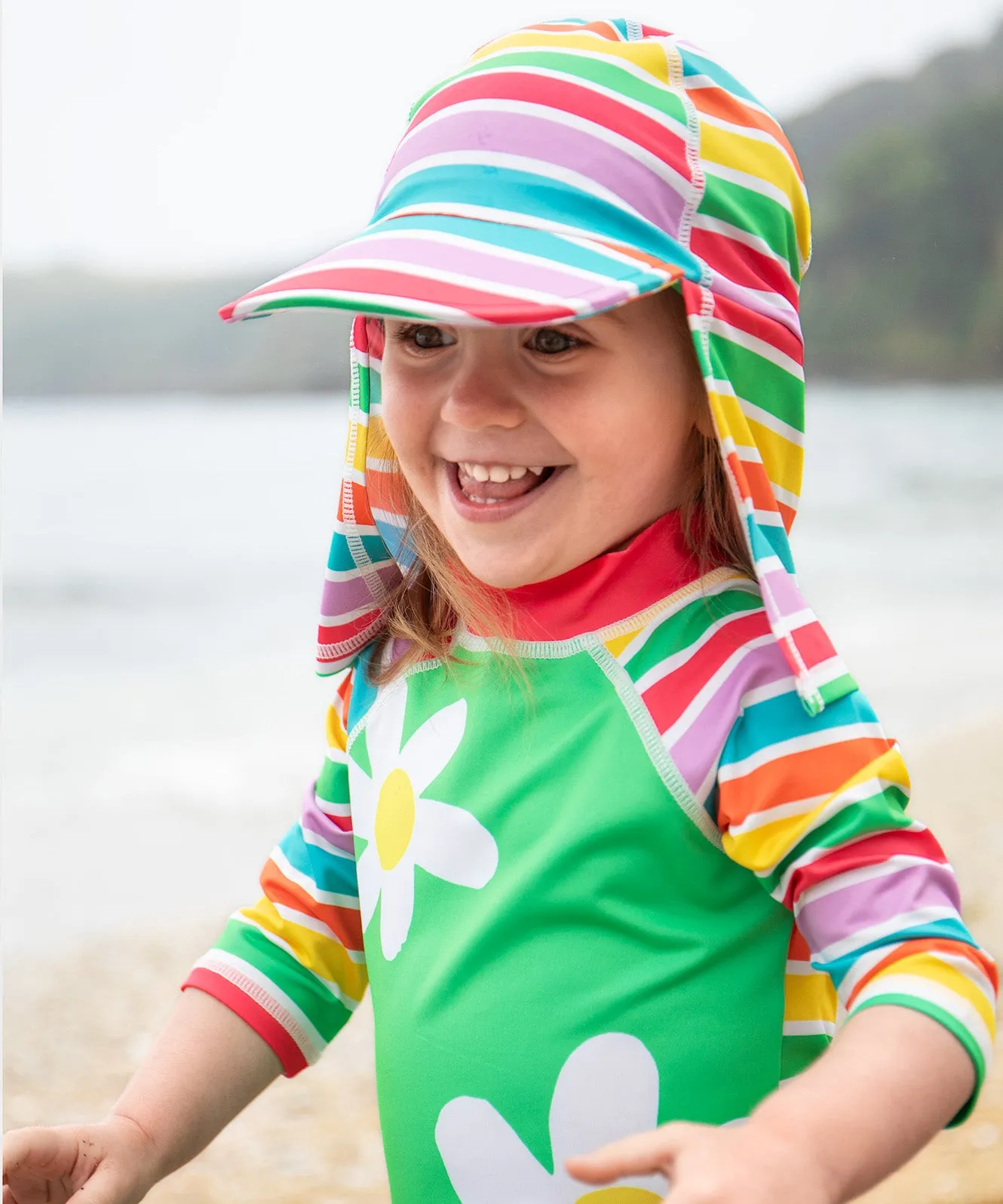 Frugi Little Swim Legionnaires Hat - Summer Stripe