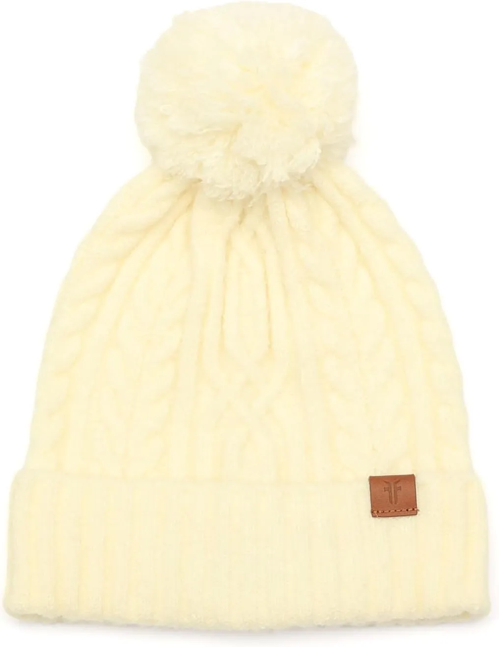 Frye Women's Cable Beanie W/Self Pom