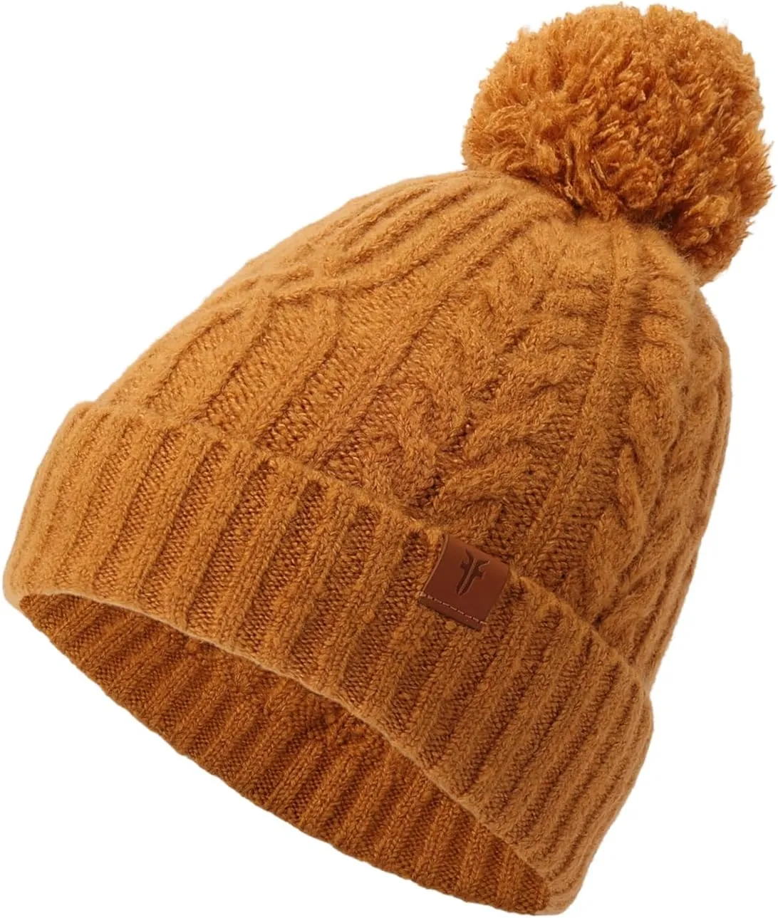 Frye Women's Cable Beanie W/Self Pom