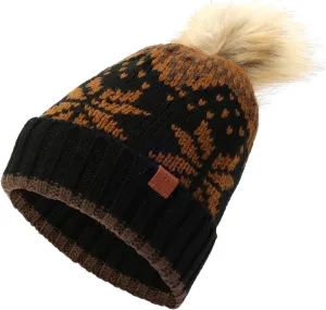 Frye Women's Fair Isle Beanie W/Cuff & Faux Fur Pom