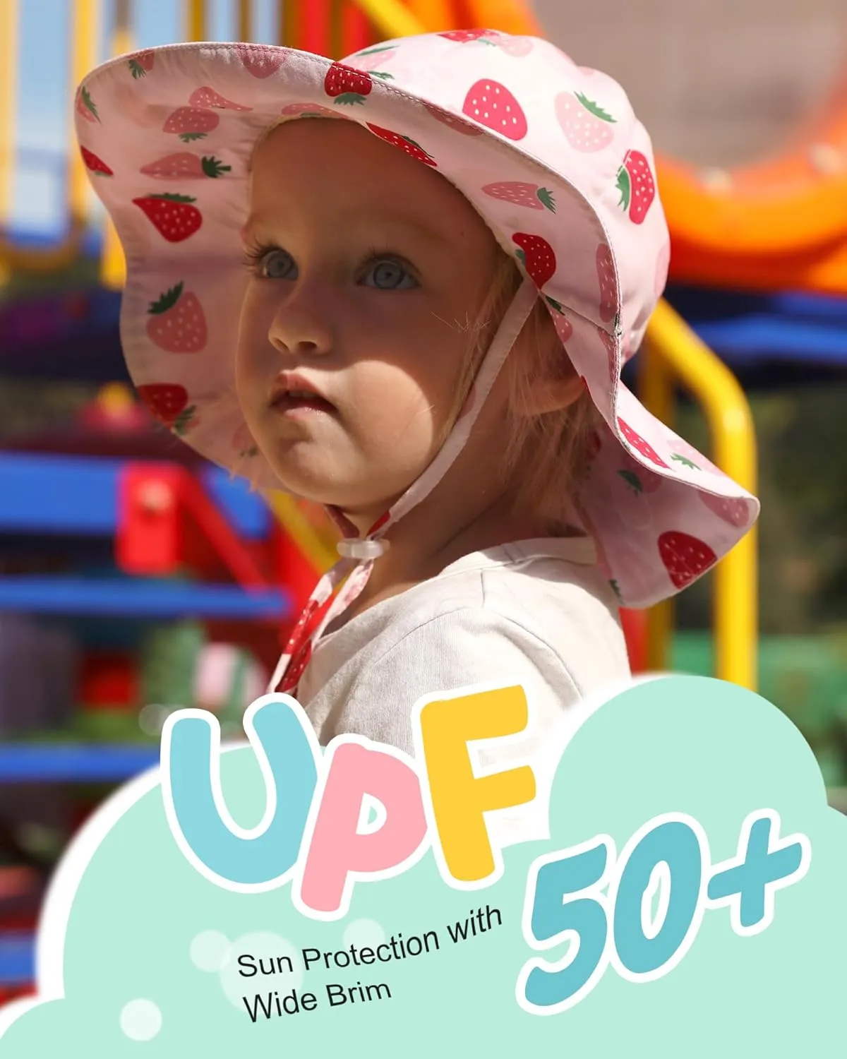 FURTALK Baby Sun Hat Summer Beach Hats with UPF 50  Sun Protection Wide Brim for Baby Toddler Sun Hat Cap