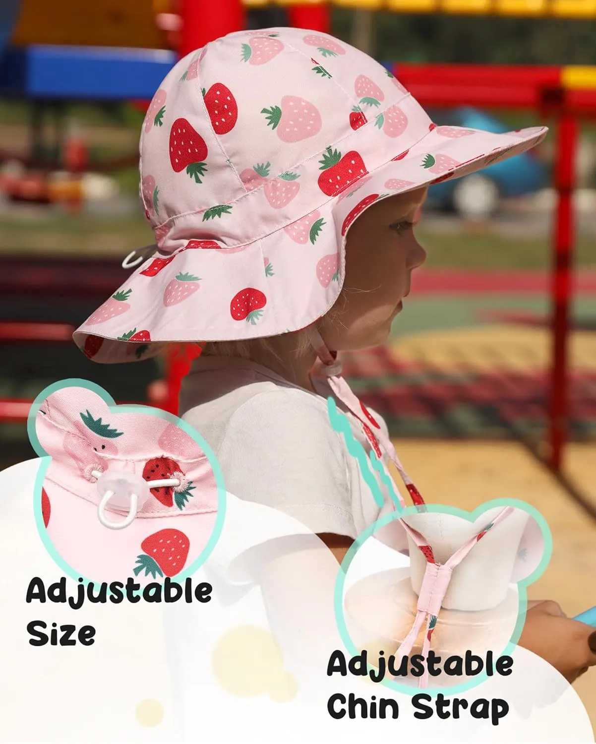 FURTALK Baby Sun Hat Summer Beach Hats with UPF 50  Sun Protection Wide Brim for Baby Toddler Sun Hat Cap