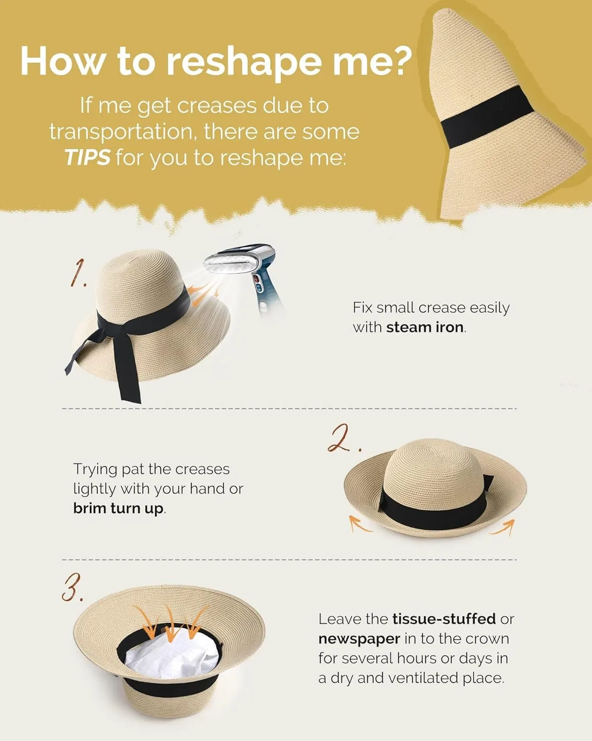 FURTALK Womens Beach Sun Straw Hat UV UPF 80  Travel Foldable Brim Summer UV Hat