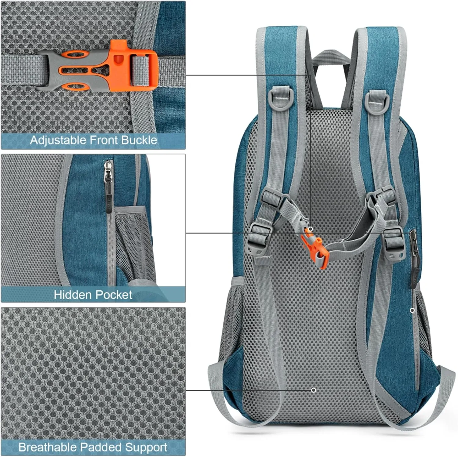 G4Free Mini 10L Hiking Daypack Small Hiking Backpack Cycling Compact Shoulder Backpack Outdoor for Men Women