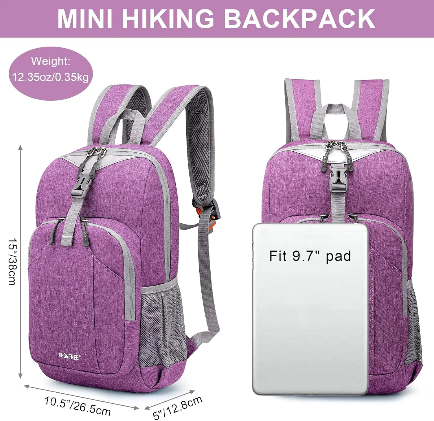 G4Free Mini 10L Hiking Daypack Small Hiking Backpack Cycling Compact Shoulder Backpack Outdoor for Men Women