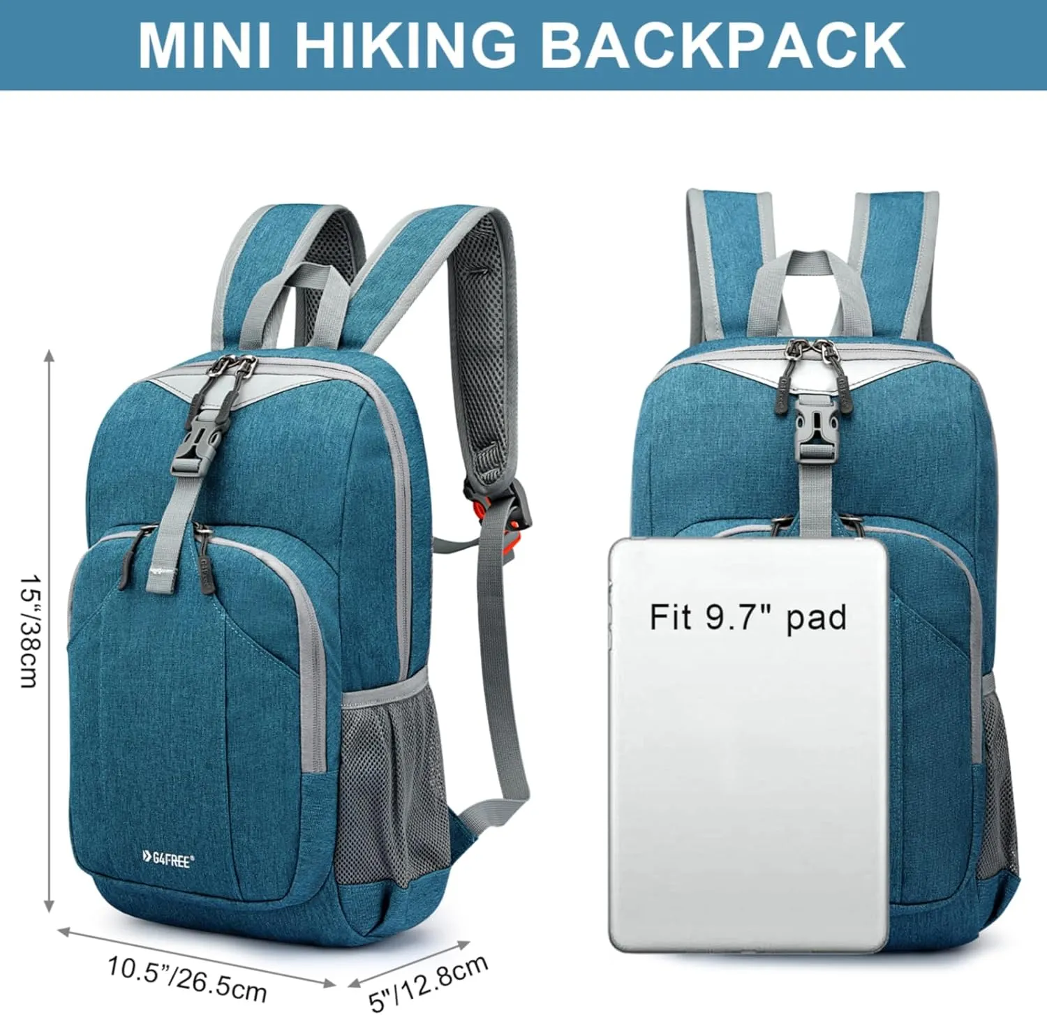 G4Free Mini 10L Hiking Daypack Small Hiking Backpack Cycling Compact Shoulder Backpack Outdoor for Men Women