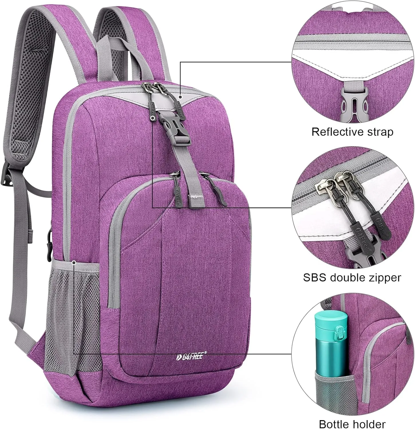 G4Free Mini 10L Hiking Daypack Small Hiking Backpack Cycling Compact Shoulder Backpack Outdoor for Men Women
