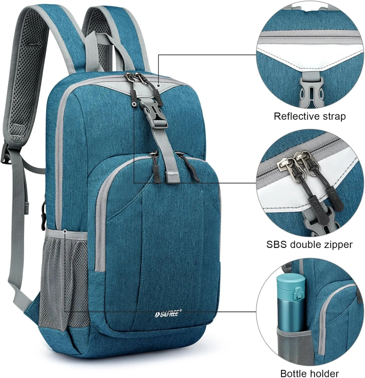 G4Free Mini 10L Hiking Daypack Small Hiking Backpack Cycling Compact Shoulder Backpack Outdoor for Men Women