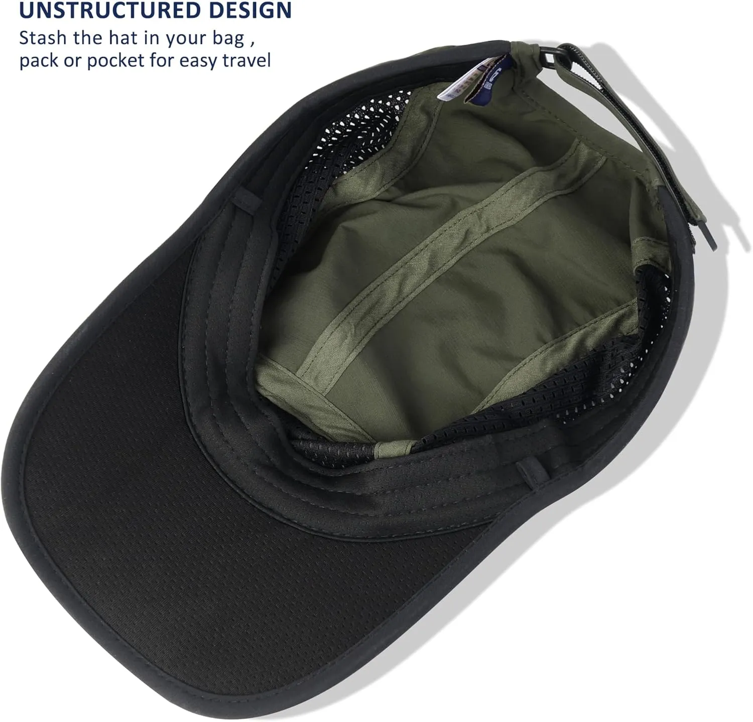 GADIEMKENSD Mens Folding Outdoor Hat Long Brim UPF 50  Sun Protection