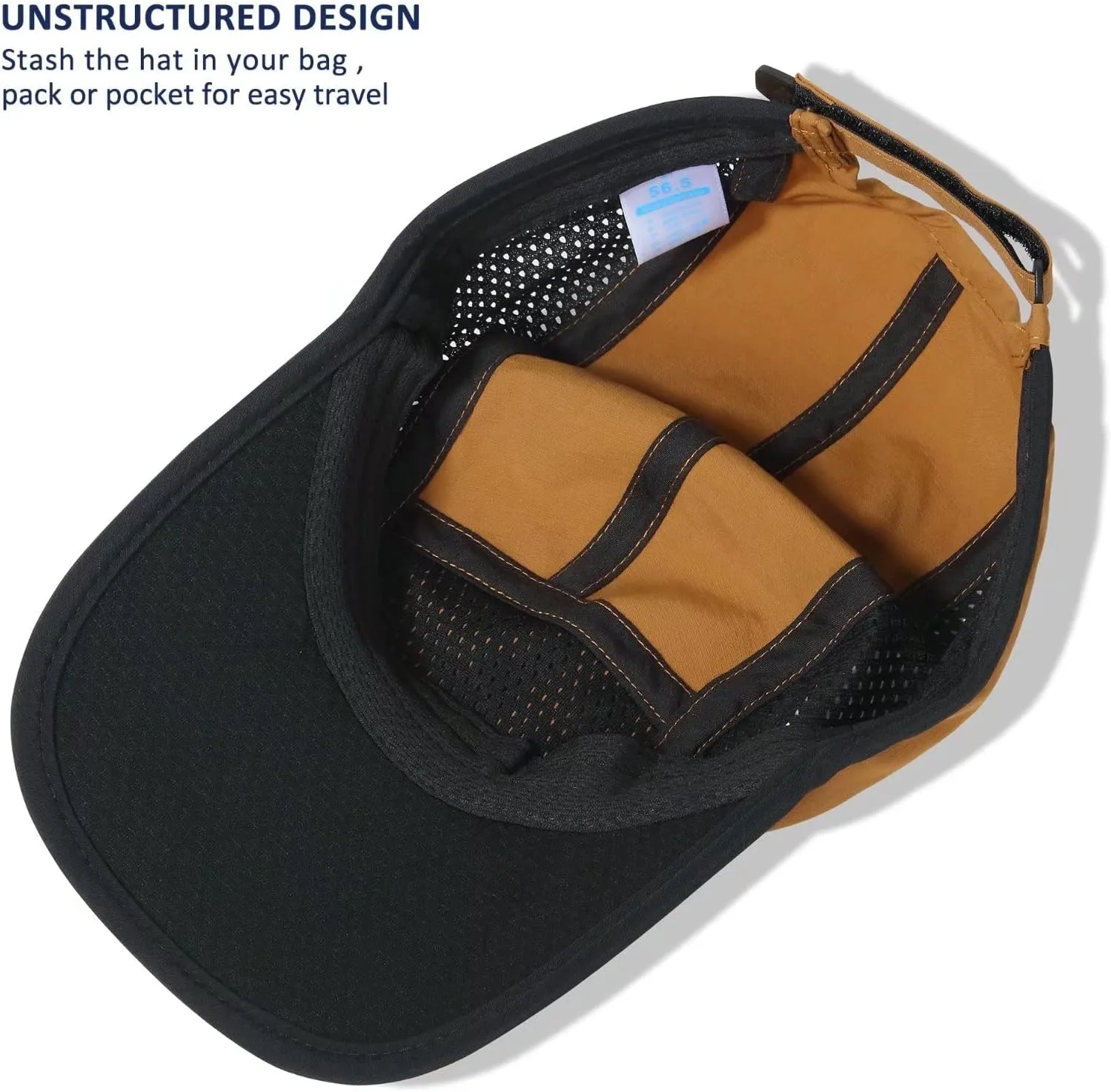 GADIEMKENSD Mens Folding Outdoor Hat Long Brim UPF 50  Sun Protection
