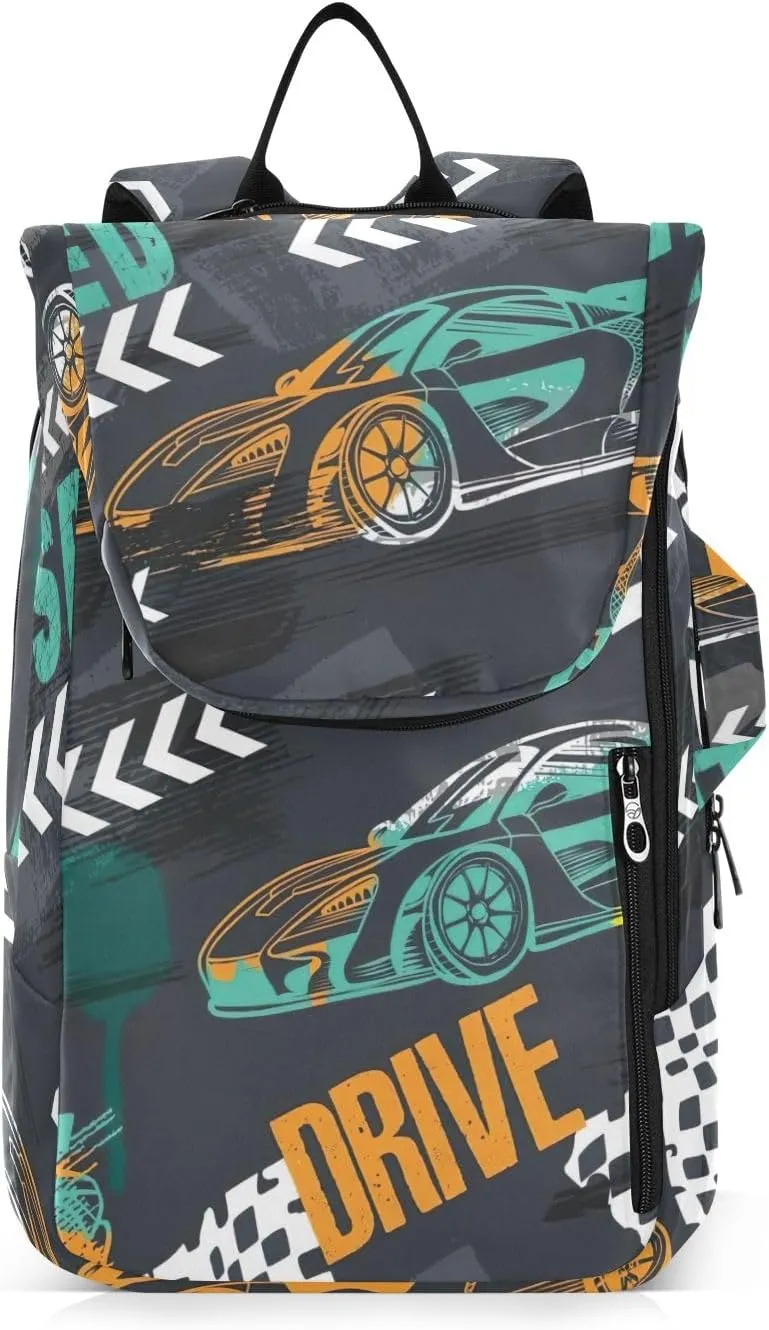 GAIGEO Basketball Sports Doodles Black Tennis Racket Backpack, Large Capacity Pickleball Holder, Various Storage Methods